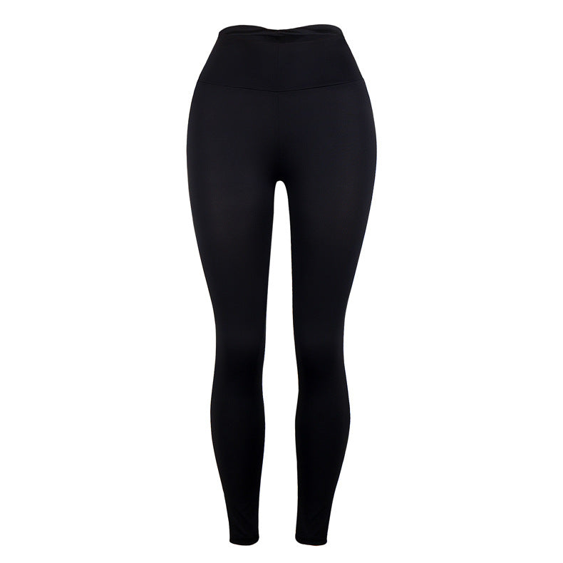 Ladies Slim Butt Lift Solid Color Yoga Pants