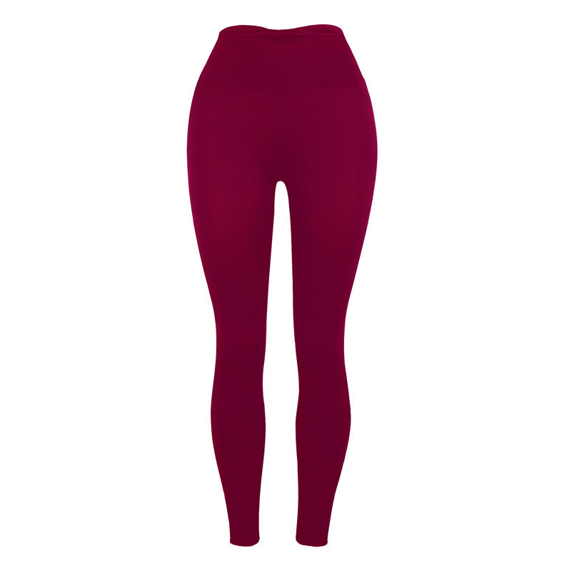 Ladies Slim Butt Lift Solid Color Yoga Pants