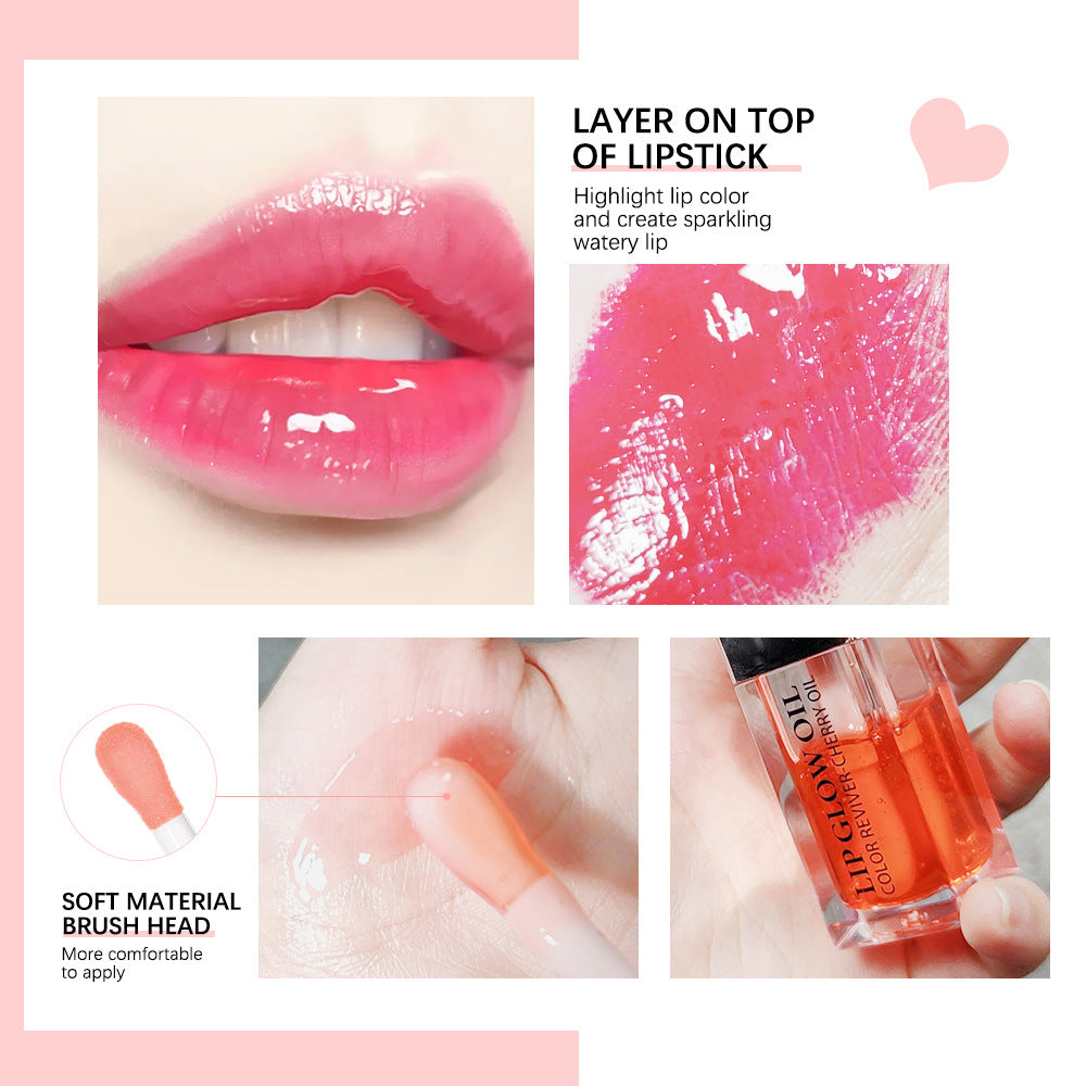Transparent Lip Gloss Glass Oil 2 in 1