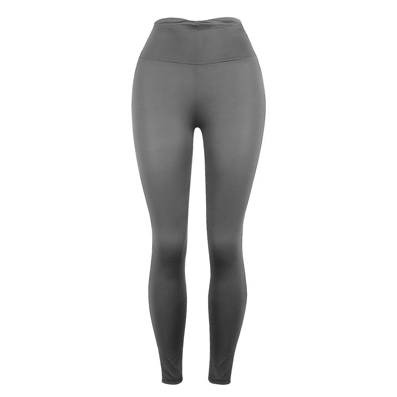 Ladies Slim Butt Lift Solid Color Yoga Pants